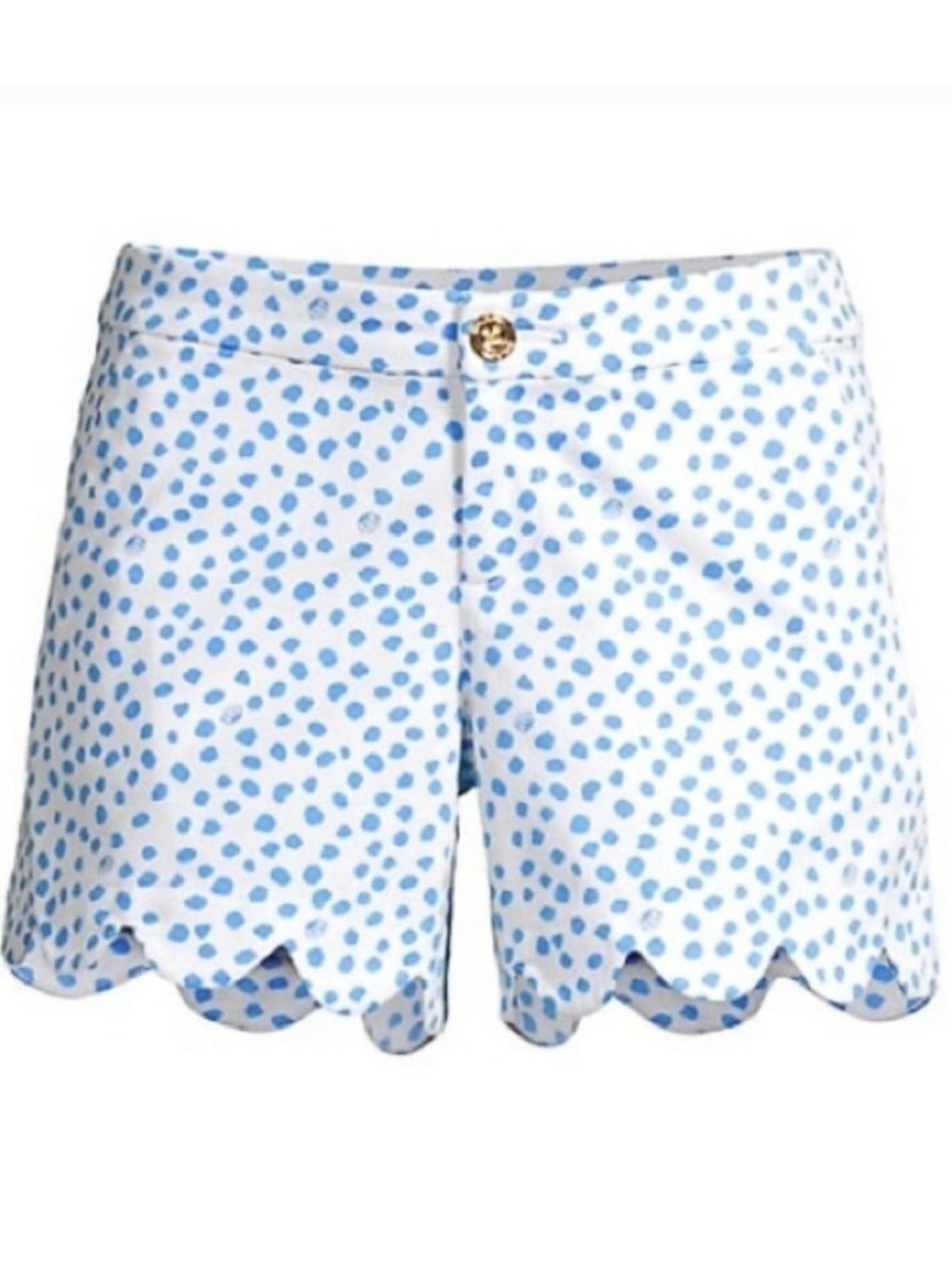 Lilly Pulitzer Buttercup Stretch Shorts Zanzibar Blue Dot Size 6 NWT - Picture 3 of 15